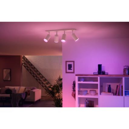Philips - LED RGBW prigušiva spot svetiljka Hue FUGATO 4xGU10/4,2W/230V 2000-6500K bela