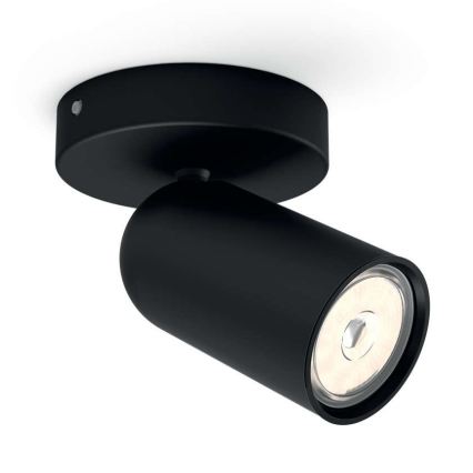 Philips - LED RGBW prigušiva spot lampa PONGEE 1xGU10/4,8W/230V 3000K crna + daljinski upravljač