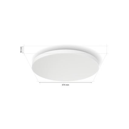 Philips - LED RGBW prigušiva stropna svetiljka Hue DATURA LED/67W/230V 2000-6500K