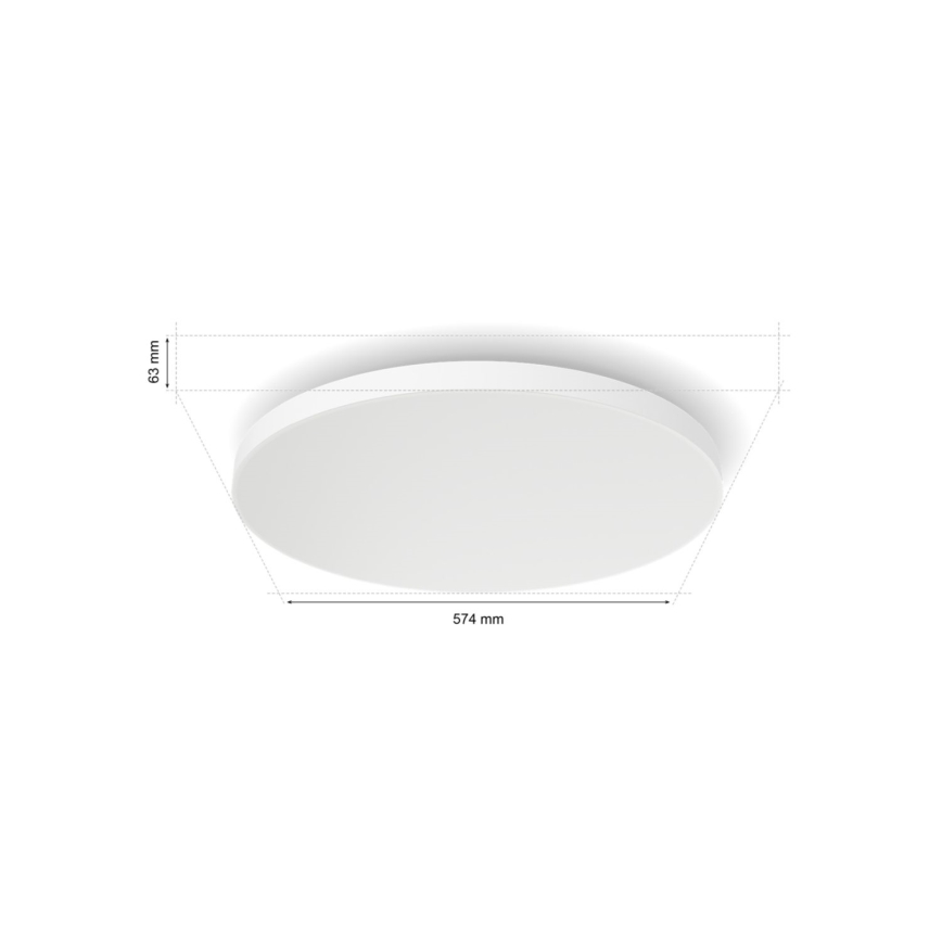 Philips - LED RGBW prigušiva stropna svetiljka Hue DATURA LED/67W/230V 2000-6500K