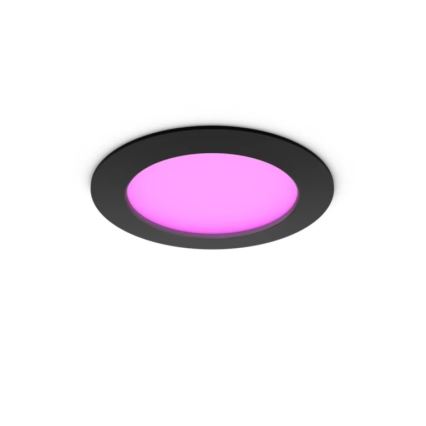 Philips - LED RGBW prigušiva kupatilsko ugradno svetlo Hue SLIM LED/12W/230V 1000-20000K crna IP44