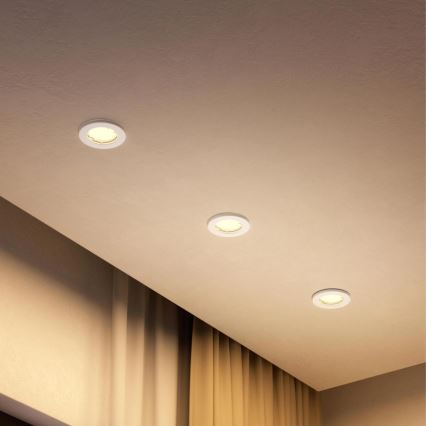 Philips - LED RGBW prigušiva ugradno stropno svetlo PERIDOT 1xGU10/6W/230V bela + daljinski upravljač
