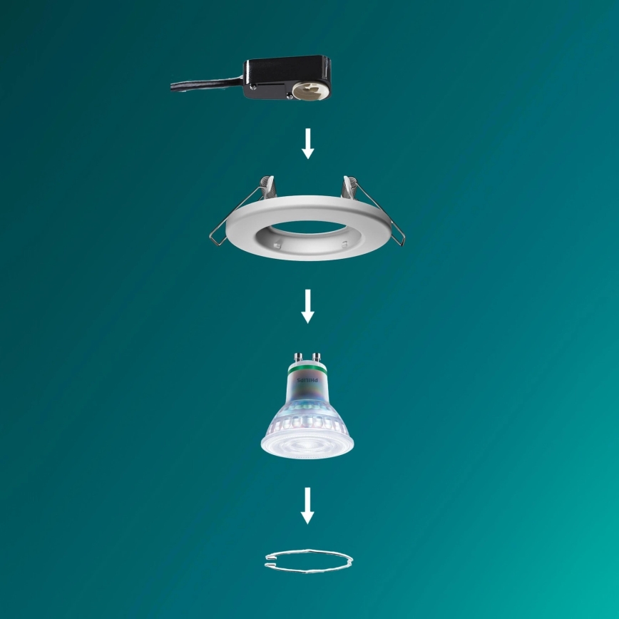 Philips - LED RGBW prigušiva ugradno stropno svetlo PERIDOT 1xGU10/6W/230V bela + daljinski upravljač