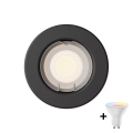 Philips - LED RGBW prigušiva ugradna stropna svetiljka PERIDOT 1xGU10/6W/230V crna + daljinski upravljač