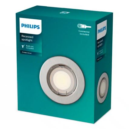 Philips - LED RGBW prigušiva ugradna svetiljka PERIDOT 1xGU10/6W/230V srebrna + daljinski upravljač