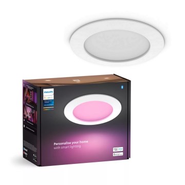 Philips - LED RGBW prigušiva ugradna svetiljka za kupatilo Hue SLIM LED/12W/230V IP44 2200-6500K