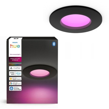 Philips - LED RGBW prigušiva ugradno svetlo za kupatilo Hue SLIM LED/8,3W/230V 1000-20000K crna P44