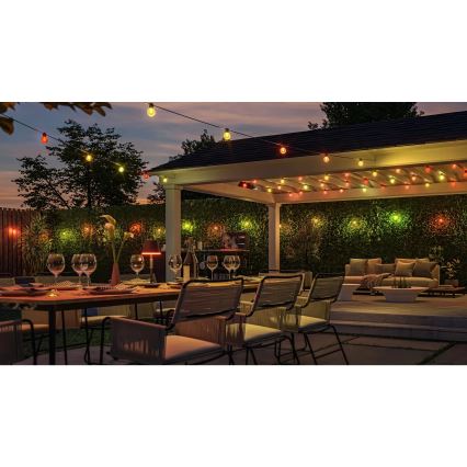 Philips - LED RGBW spoljašnji produžni niz Hue FESTAVIA 10xLED 7m IP65 sa prigušiva