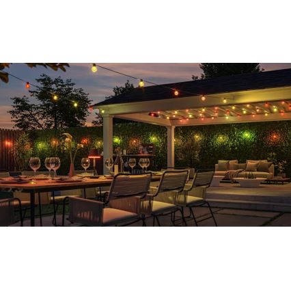 Philips - LED RGBW produžni spoljni svetlosni niz Hue FESTAVIA 30xLED 21m IP65 prigušiva