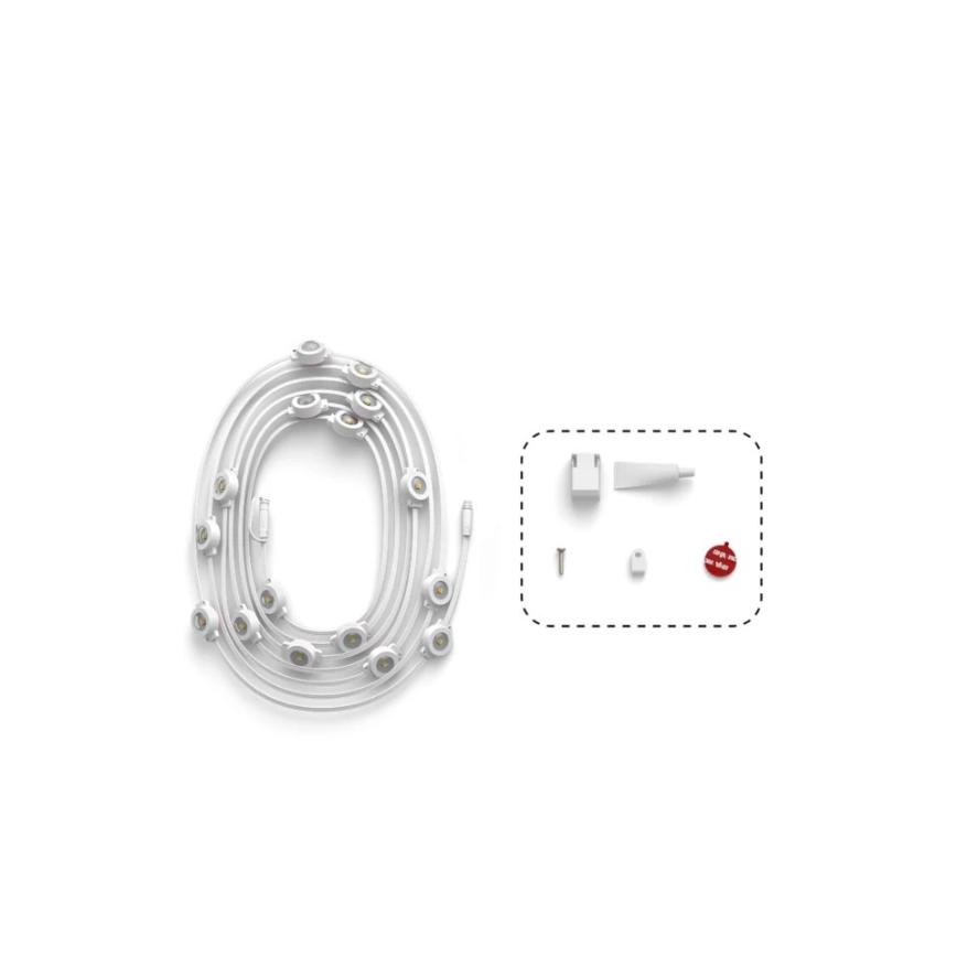 Philips - LED RGBW spoljni produžni niz Hue FESTAVIA, prigušiva, 16xLED, 9m, 1000-20000K, IP65