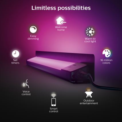 Philips - LED RGBW spoljašnja prigušiva svetiljka Hue White and Color Ambiance LED/20W/24V IP65