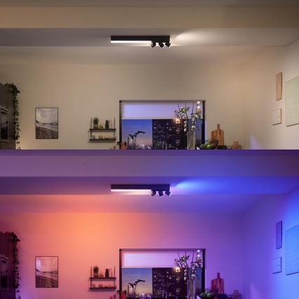 Philips - LED RGBW prigušiva spot svetiljka LED/25W/230V + 3xGU10/5,7W