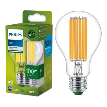 Philips LED sijalica A60 ULTRAEFFICIENT FILAMENT, E27, 7,3W, 230V, 4000K
