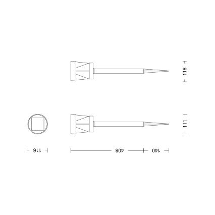 Philips - LED solarna lampa AVERY, LED 1,8 W / 3,7 V, 2600 mAh, 2700 K, IP44