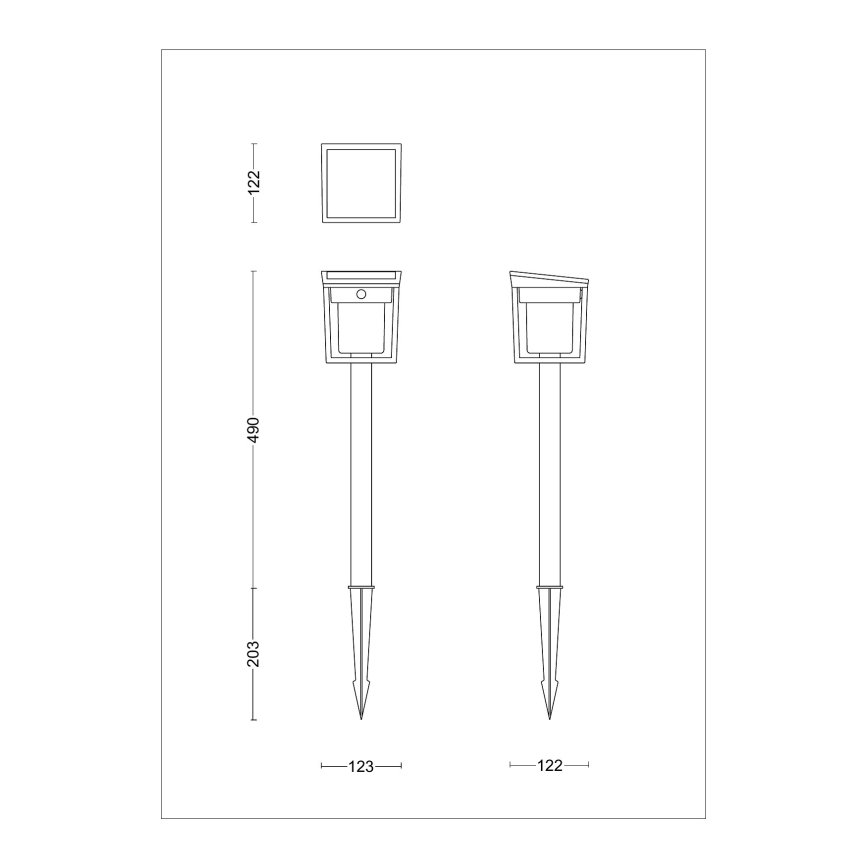 Philips - LED solarna lampa sa senzorom pokreta i sumraka BLAISE LED/1,5W/3,7V 2600 mAh 3000K IP44
