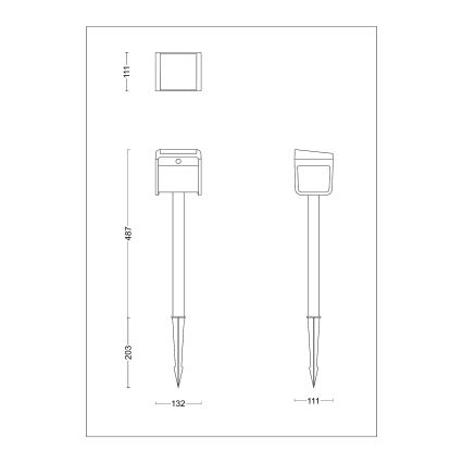 Philips - LED Solarna lampa sa senzorom pokreta i sumraka EZRA LED/1,8W/3,7V 2600 mAh 3000K IP44