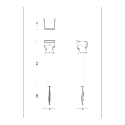 Philips - LED solarna lampa sa senzorom pokreta i sumraka NISSA LED/1,8W/3,7V 2600 mAh 3000K IP44