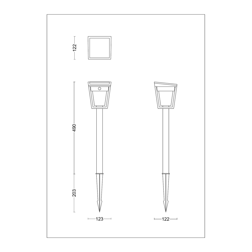 Philips - LED solarna lampa sa senzorom pokreta i sumraka NISSA LED/1,8W/3,7V 2600 mAh 3000K IP44