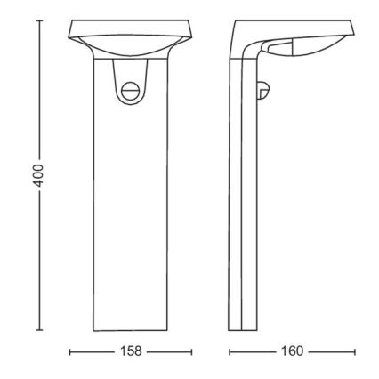 Philips - LED solarna lampa sa senzorom pokreta i sumraka LED/1,2W/4V 1800 mAh 3000K IP44