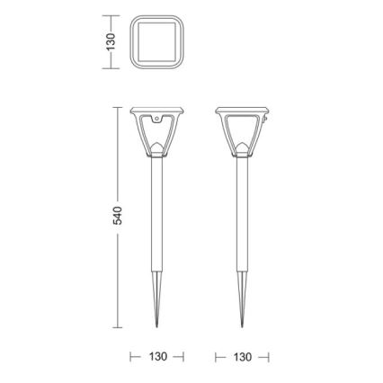 Philips - LED solarna lampa VAPORA LED/1,5W/3,7V 1500 mAh IP44