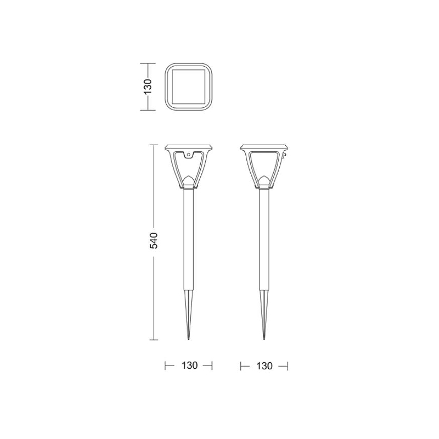 Philips - LED solarna lampa VAPORA LED/1,5W/3,7V 1500 mAh IP44