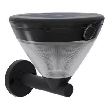 Philips - LED solarna zidna lampa sa senzorom KYNA LED/3,8W/3,7V 800 mAh 2700K IP44 crna