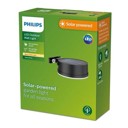 Philips - LED solarna zidna svetiljka VYNCE LED/1,5W/3,7V 1500 mAh IP44