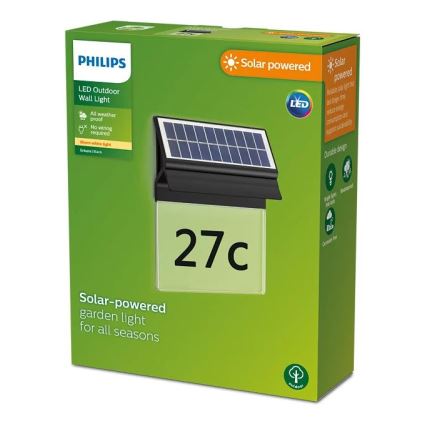 Philips - LED solarni kućni broj ENKARA LED/0,2W/3,7V 1800 mAh IP44