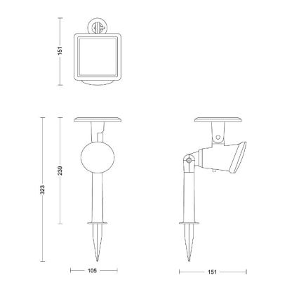 Philips - LED solarni reflektor JIVIX LED/1,4W/3,7V 1800 mAh IP44
