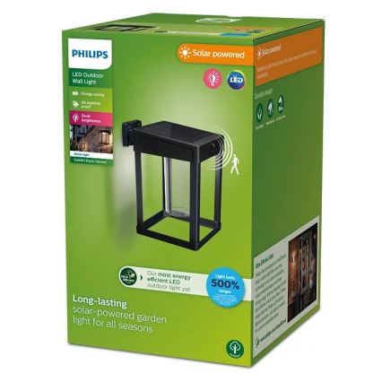 Philips - LED Solarno zidno svetlo sa senzorom pokreta i sumraka CAMILL LED/1,4W/3,7V 2000 mAh IP44