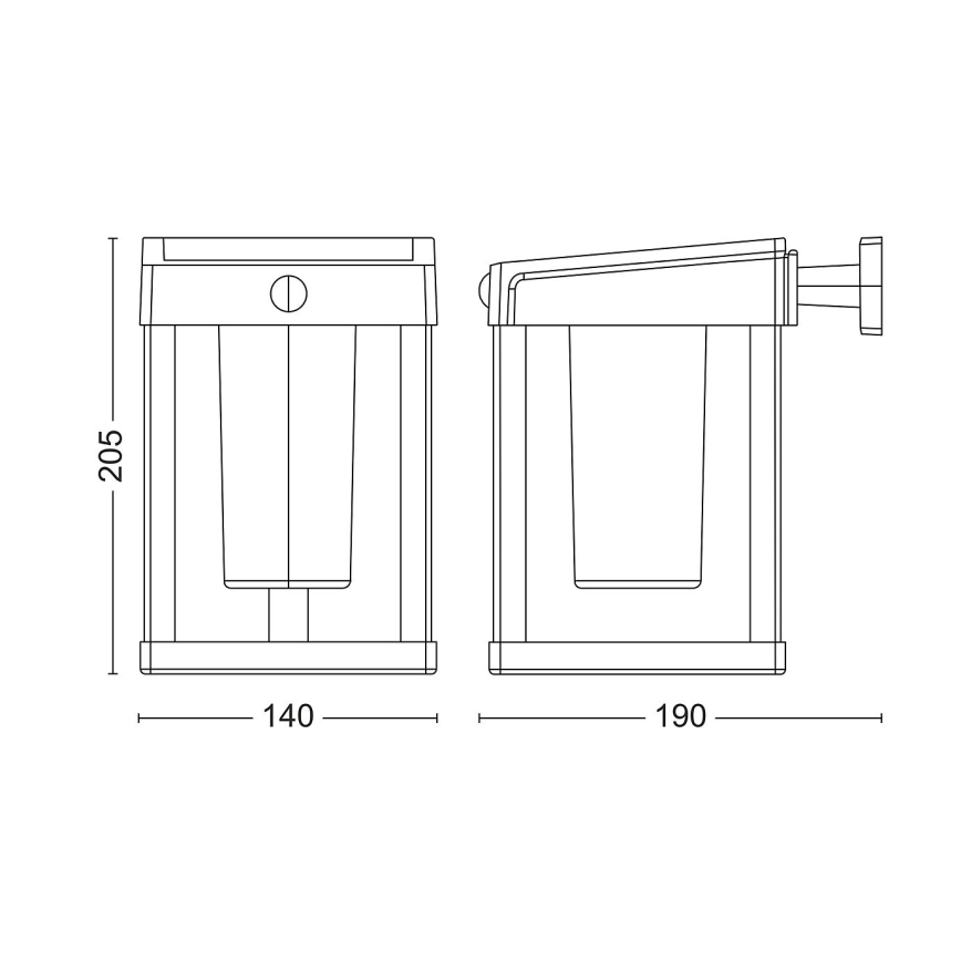Philips - LED Solarno zidno svetlo sa senzorom pokreta i sumraka CAMILL LED/1,4W/3,7V 2000 mAh IP44