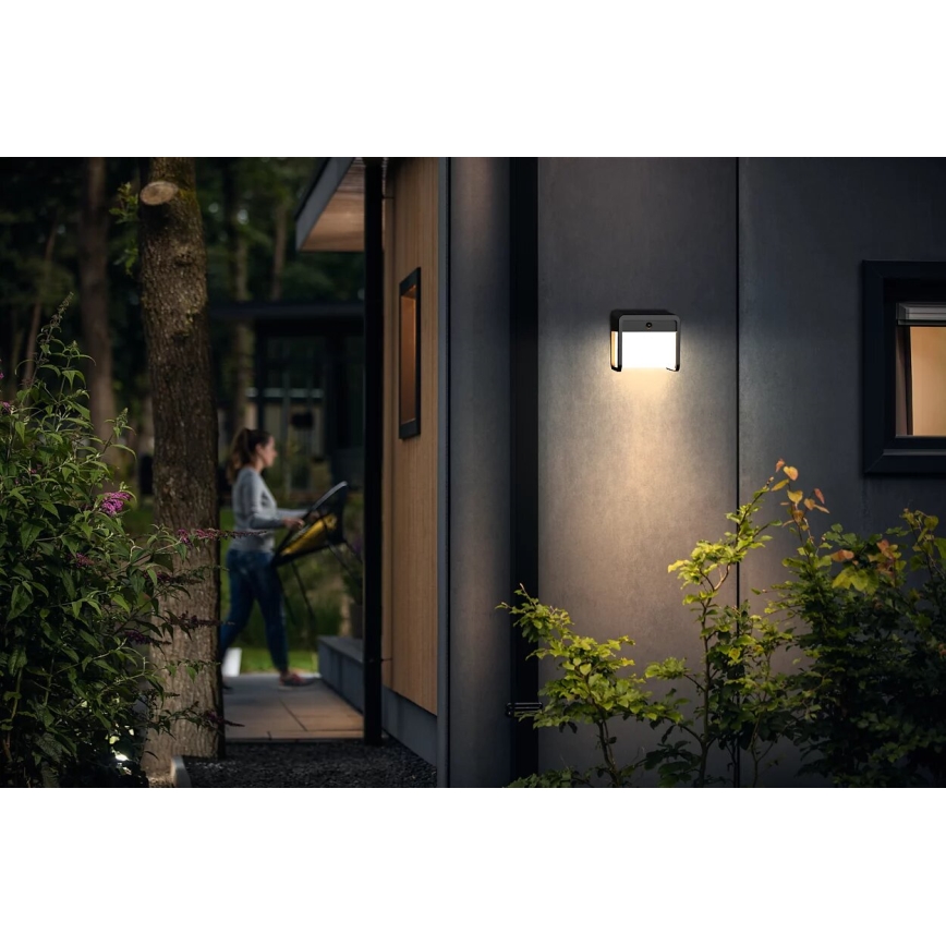 Philips - LED solarno zidno svetlo sa senzorom pokreta i sumraka EZRA LED/1,8W/3,7V 2600 mAh 3000K IP44