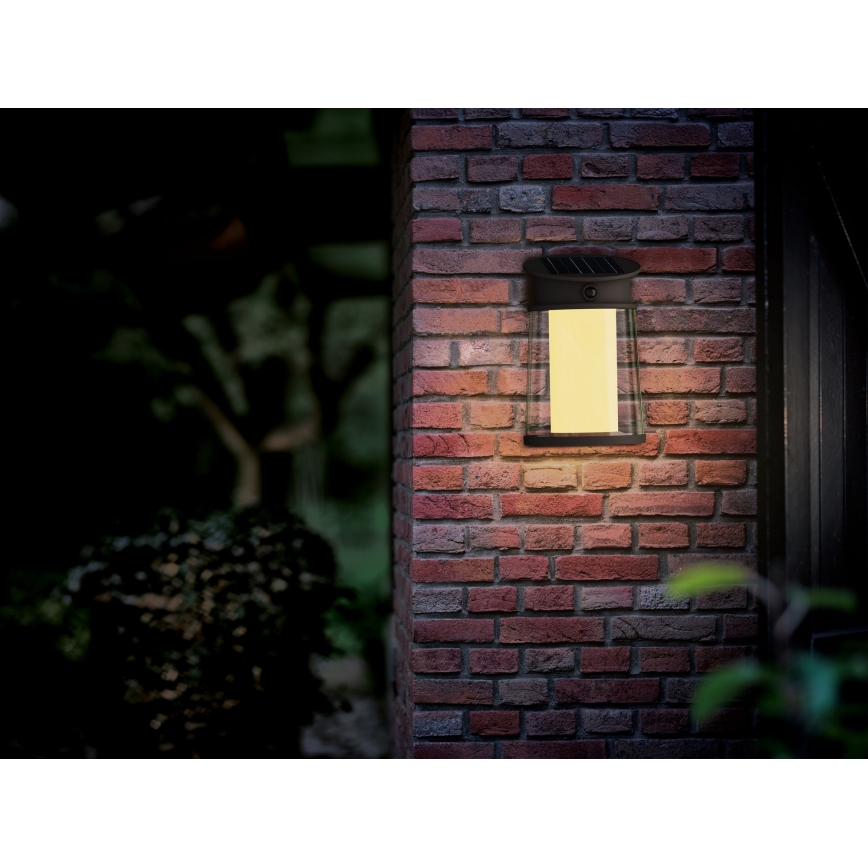 Philips - LED solarno zidno svetlo sa senzorom pokreta i sumraka JUDA LED/3,2W/3,7V 2600 mAh 2700K IP44