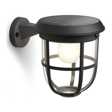 Philips - LED solarno zidno svetlo sa senzorom pokreta i sumraka RADII LED/1,3W/3,7V 2000 mAh 3000K IP44