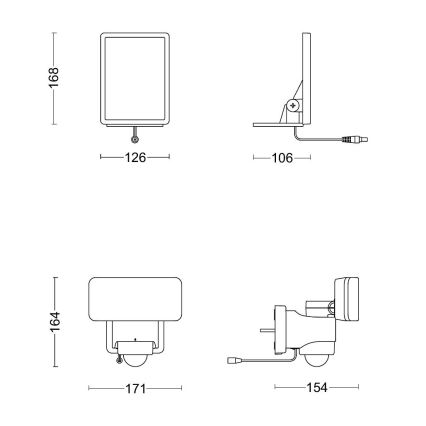 Philips - LED solarna zidna svetiljka sa senzorom pokreta i sumraka TYLUS LED/6W/3,7V 2600 mAh 5000K IP44