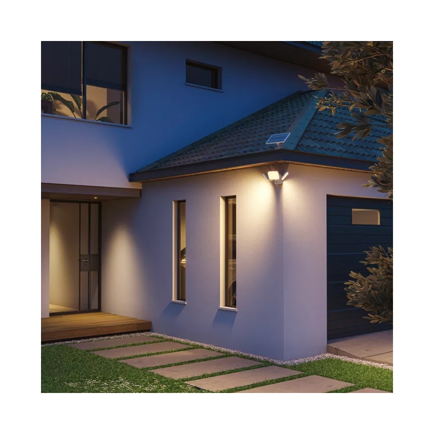 Philips - LED Solarno zidno svetlo sa senzorom ZYREN LED/24,5W/3,7V 2600 mAh 3000K IP65 bela
