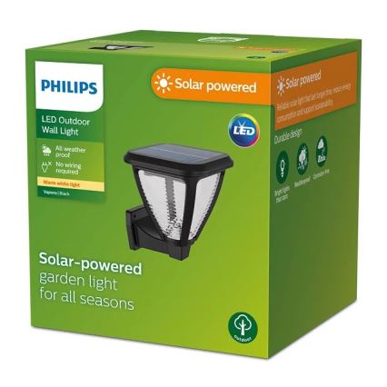 Philips - LED solarno zidno svetlo VAPORA LED/1,5W/3,7V 1500 mAh IP44