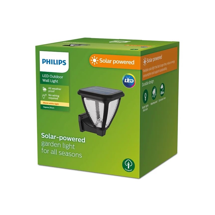 Philips - LED solarno zidno svetlo VAPORA LED/1,5W/3,7V 1500 mAh IP44
