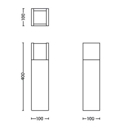 Philips - LED spoljašnja lampa ARBOUR LED/3,8W/230V 40 cm 2700K IP44