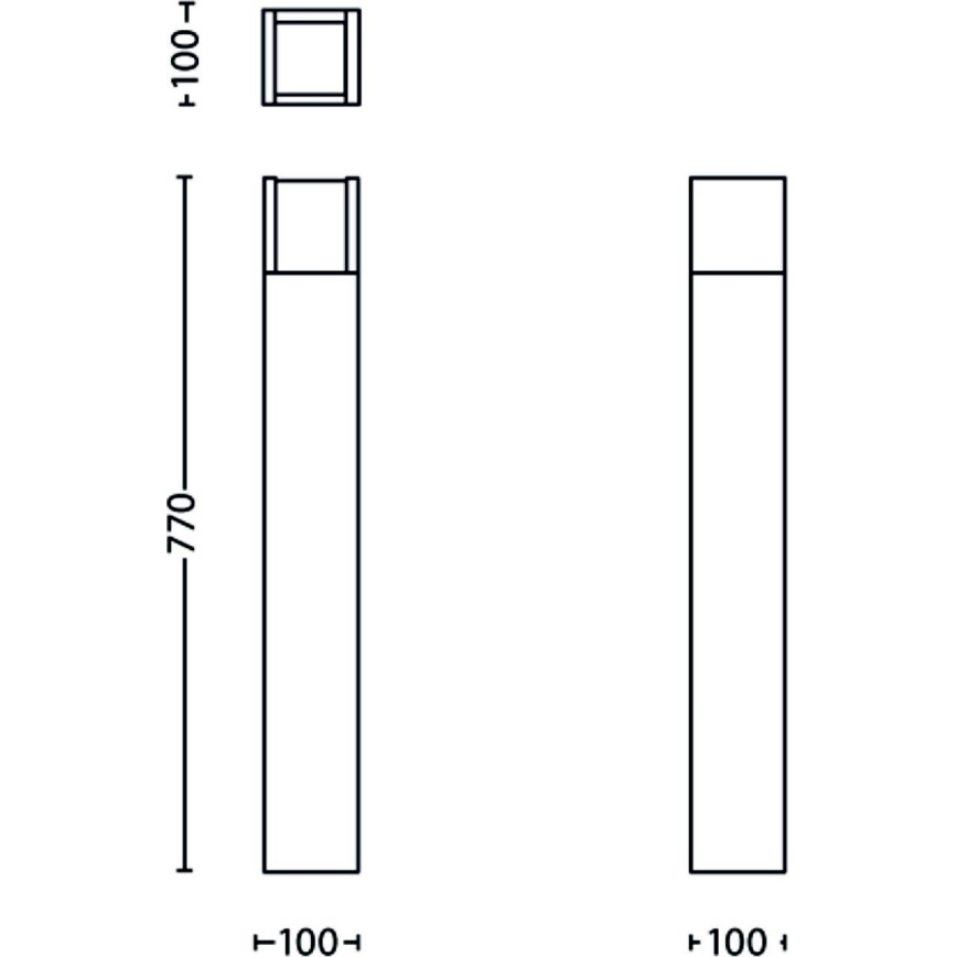 Philips - LED spoljašnja lampa LED/3,8W/230V 77 cm 3000K IP44