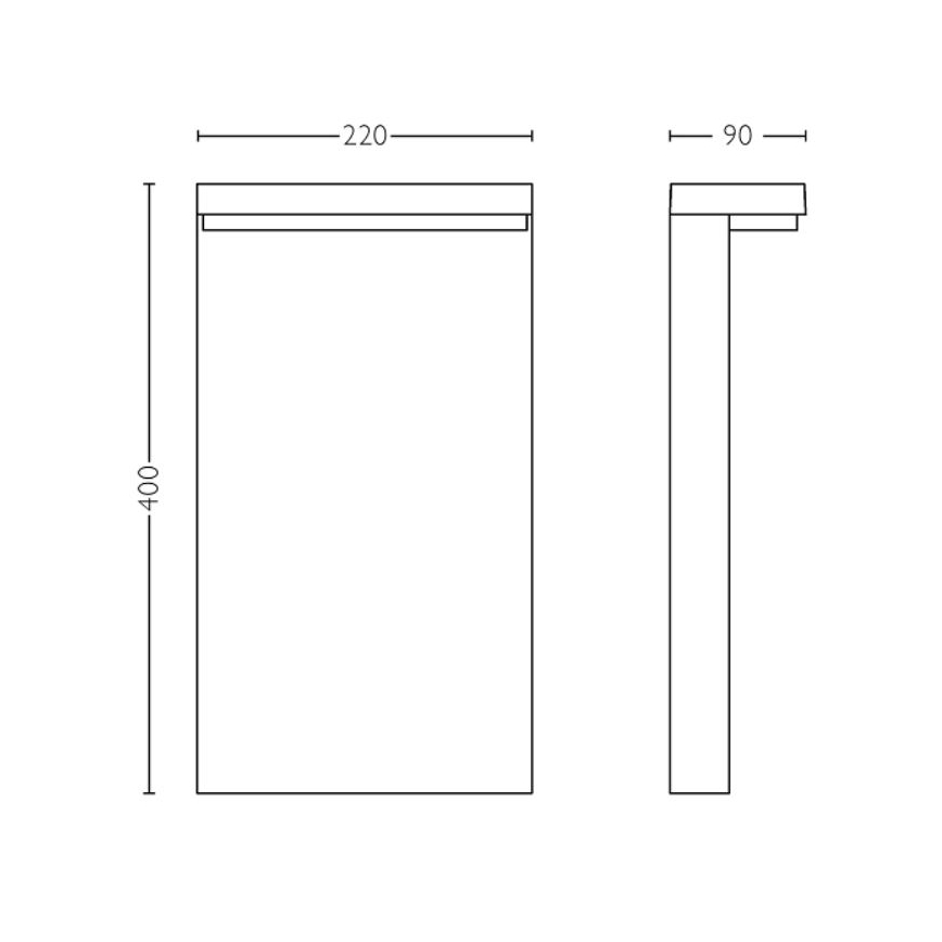 Philips - LED spoljašnja lampa BUSTAN LED/3,8W/230V 2700K 40 cm IP44