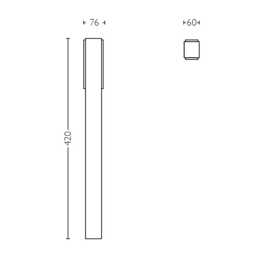 Philips - LED spoljašnja lampa STRATOSPHERE LED/3,8W/230V 42 cm 2700K IP44