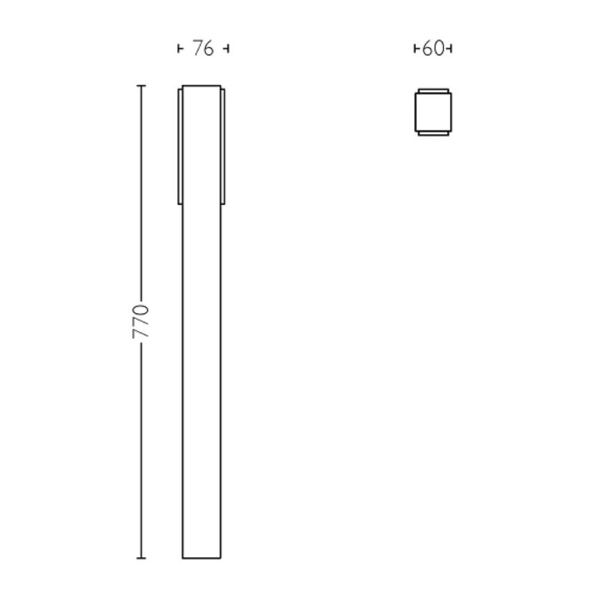 Philips - LED spoljašnja lampa STRATOSPHERE LED/3,8W/230V 77 cm 2700K IP44