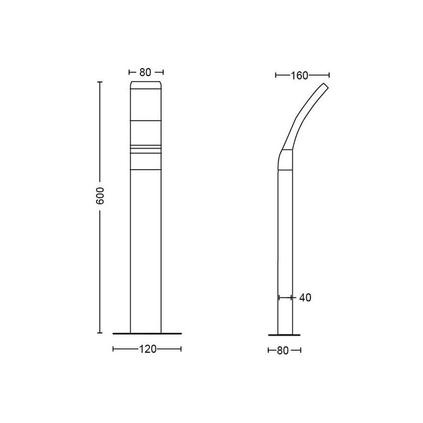 Philips - LED spoljna lampa LED/12W/230V 2700K 60 cm IP44