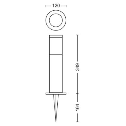 Philips - LED spoljašnja lampa GARDENLINK LED/6W/12V 4000K IP44