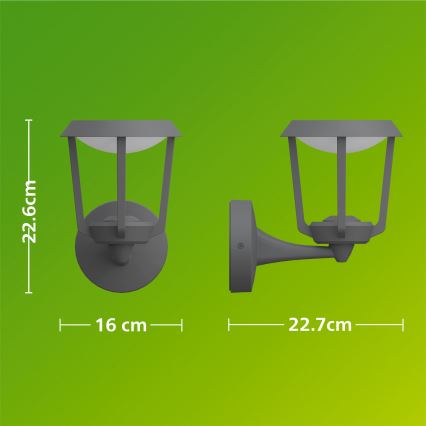 Philips - LED spoljašnja zidna lampa NUVY LED/4,3W/230V 2700K IP44