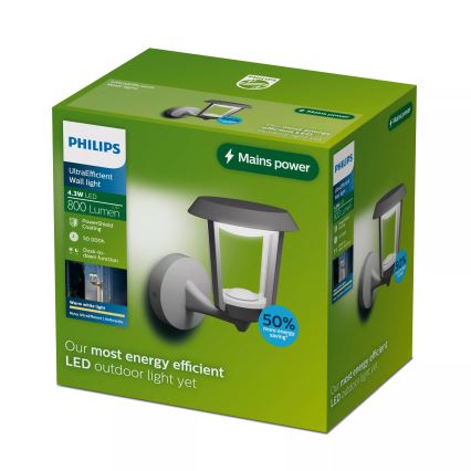 Philips - LED spoljašnja zidna lampa NUVY LED/4,3W/230V 2700K IP44