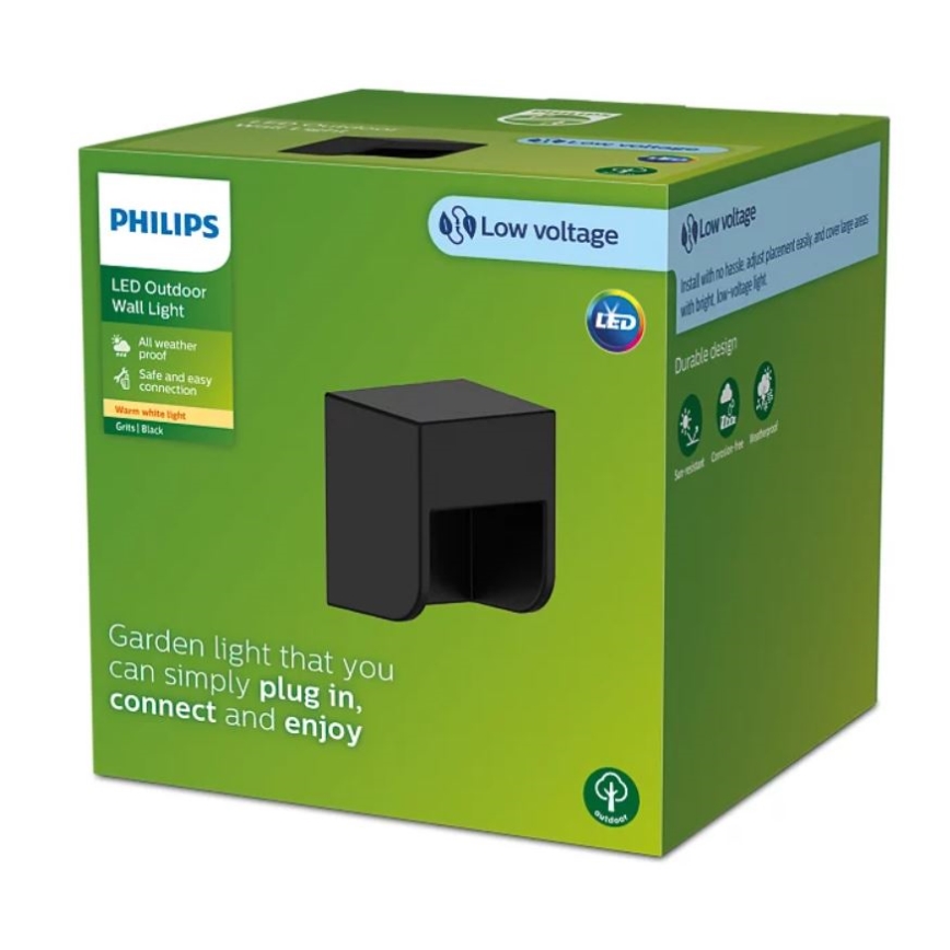 Philips - LED spoljašnja zidna svetiljka GRITS LED/1,5W/24V IP44
