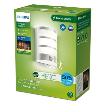Philips - LED spoljašnja zidna svetiljka sa senzorom PYTHON LED/3,8W/230V IP44