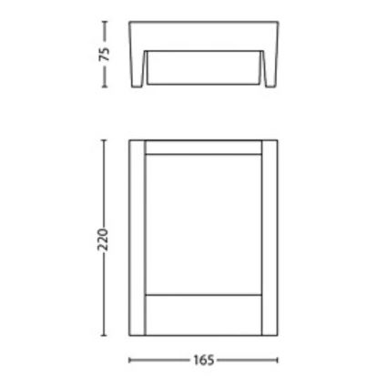 Philips - LED spoljašnje zidno svetlo ARBOUR LED/3,8W/230V 2700K IP44